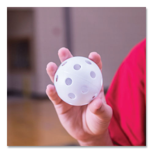 Image of Champion Sports Plastic Baseballs, 9" Diameter, White, 12/set