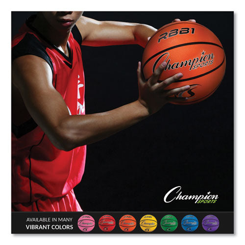 Image of Champion Sports RBB1 Rubber Sports Ball, Basketball, No. 7 Size, Orange