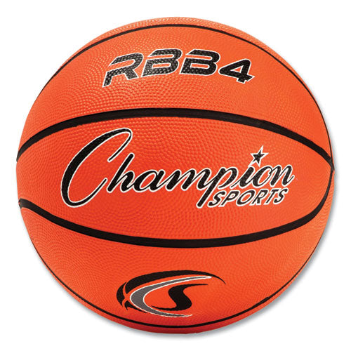 Image of Champion Sports RBB4 Rubber Sports Ball, Basketball, No. 6 Size, Orange
