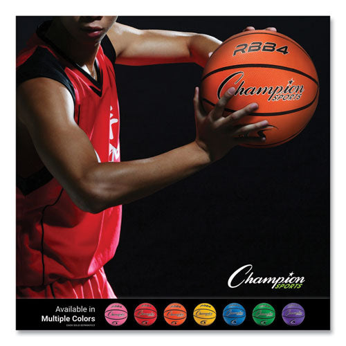Image of Champion Sports RBB4 Rubber Sports Ball, Basketball, No. 6 Size, Orange