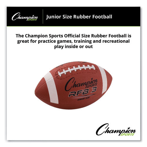 Image of Champion Sports Rubber Sports Ball, For Football, Junior Size, Brown
