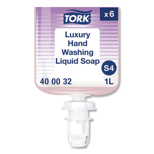 Image of TorkÂ® Luxury Liquid Soap Refill, Soft Rose Scent, 1 L, 6/Carton