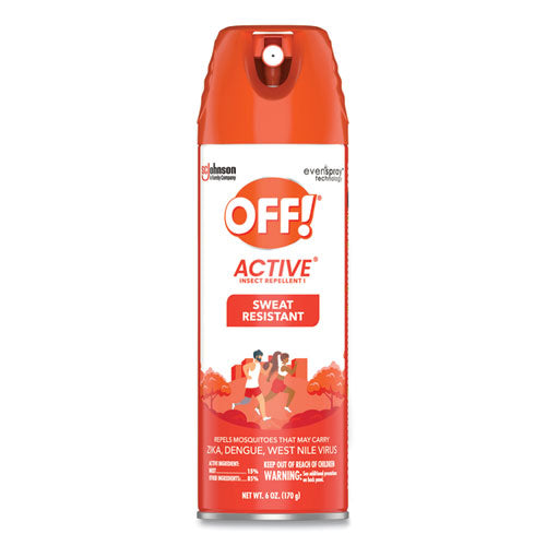 Image of OFF!® 334678 ACTIVE Insect Repellent, 6 oz Aerosol Spray, 12/Carton