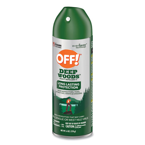 Image of OFF!® 354266 Deep Woods Insect Repellent, 6 oz Aerosol Spray, 12/Carton