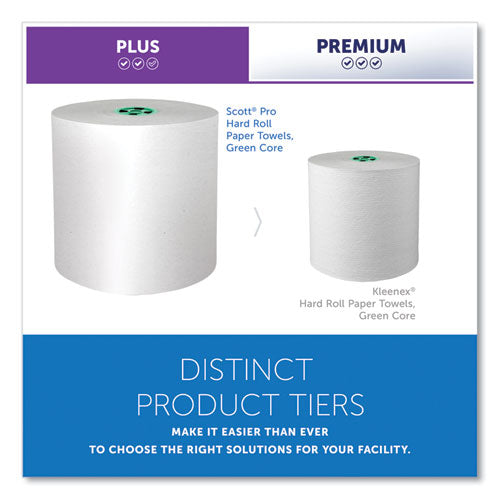 Image of Scott® 43961 Pro Hard Roll Paper Towels with Absorbency Pockets for Scott Pro Dispenser, Green Core Only, 1-Ply, 7.5" x 900 ft,6 Rolls/CT