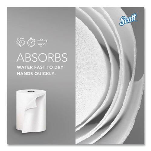 Image of Scott® 43960 Pro Hard Roll Paper Towels with Absorbency Pockets for Scott Pro Dispenser, Gray Core Only, 1-Ply, 7.5" x 900 ft, 6 Rolls/CT