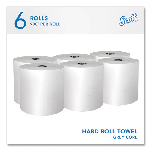 Image of Scott® 43960 Pro Hard Roll Paper Towels with Absorbency Pockets for Scott Pro Dispenser, Gray Core Only, 1-Ply, 7.5" x 900 ft, 6 Rolls/CT
