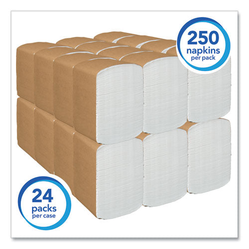 Image of Scott® 98740 Full Fold Dispenser Napkins, 1-Ply, 13 X 12, White, 375/pack, 16 Packs/carton