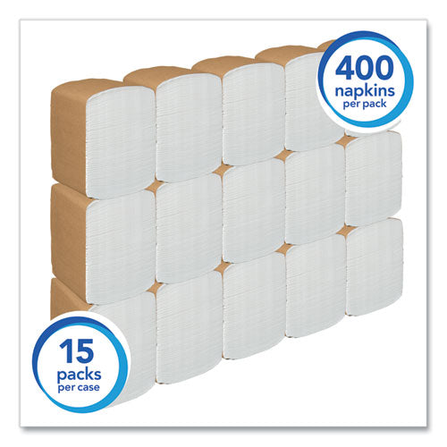 Image of Scott® 98730 Full-Fold Dispenser Napkins, 1-Ply, 12 x 17, White, 400/Pack, 15 Packs/Carton
