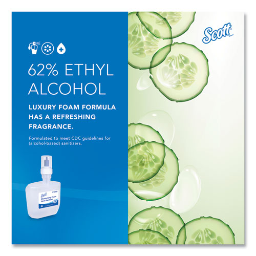 Image of Scott® 91590 Pro Moisturizing Foam Hand Sanitizer, 1,200 Ml Cassette, Fruity Cucumber Scent, 2/carton