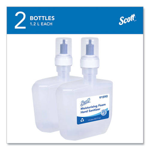Image of Scott® 91590 Pro Moisturizing Foam Hand Sanitizer, 1,200 Ml Cassette, Fruity Cucumber Scent, 2/carton