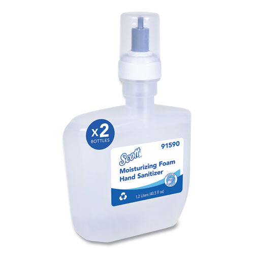 Image of Scott® 91590 Pro Moisturizing Foam Hand Sanitizer, 1,200 Ml Cassette, Fruity Cucumber Scent, 2/carton