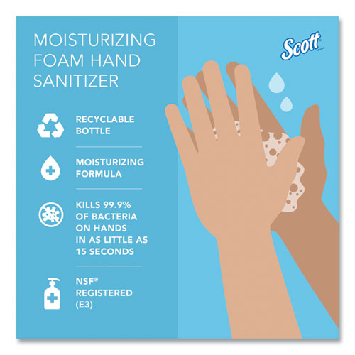 Image of Scott® 91560 Pro Moisturizing Foam Hand Sanitizer, 1,000 Ml Refill, Fruity Cucumber Scent, 6/carton