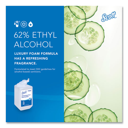 Image of Scott® 91560 Pro Moisturizing Foam Hand Sanitizer, 1,000 Ml Refill, Fruity Cucumber Scent, 6/carton