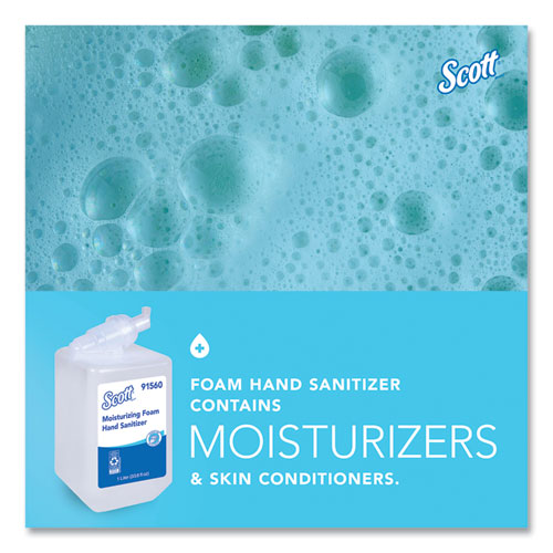 Image of Scott® 91560 Pro Moisturizing Foam Hand Sanitizer, 1,000 Ml Refill, Fruity Cucumber Scent, 6/carton
