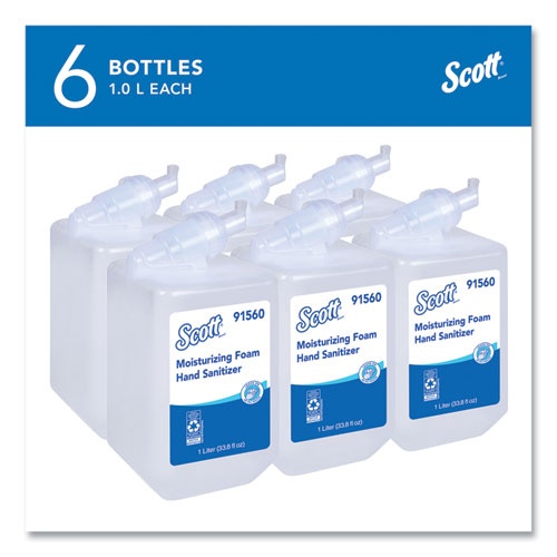 Image of Scott® 91560 Pro Moisturizing Foam Hand Sanitizer, 1,000 Ml Refill, Fruity Cucumber Scent, 6/carton