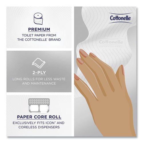 Image of Cottonelle® 53862 Clean Care Bathroom Tissue, Septic Safe, 2-Ply, White, 900 Sheets/Roll, 36 Rolls/Carton