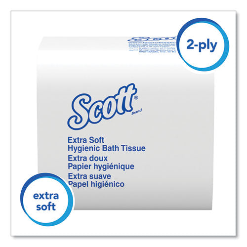Image of Scott® 48280 Hygienic Bath Tissue, Septic Safe, 2-Ply, White, 250 Sheets/Pack, 36 Packs/Carton