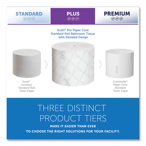 Image of Scott® 47305 Pro Small Core High Capacity/SRB Bath Tissue, Septic Safe, 2-Ply, White, 1,100 Sheets/Roll, 36 Rolls/Carton