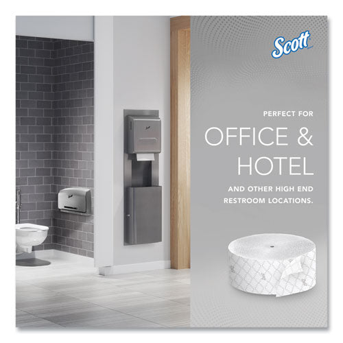 Image of Scott® 07006 Essential Coreless JRT, Septic Safe, 2-Ply, 3.75" x 1,150 ft, White, 12 Rolls/Carton
