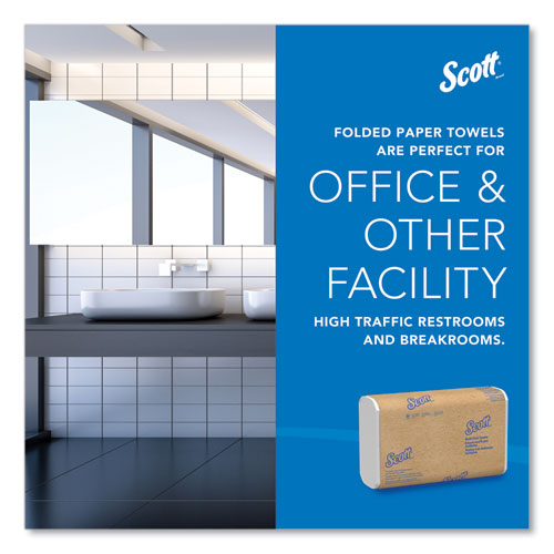 Image of Scott® 37490 Essential Multi-Fold Towels, 1-Ply, 8 x 9.4, White, 250/Pack, 16 Packs/Carton