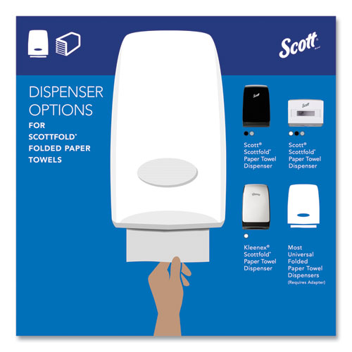Image of Scott® 01960 Pro Scottfold Towels, 1-Ply, 7.8 x 12.4, White, 175 Towels/Pack, 25 Packs/Carton