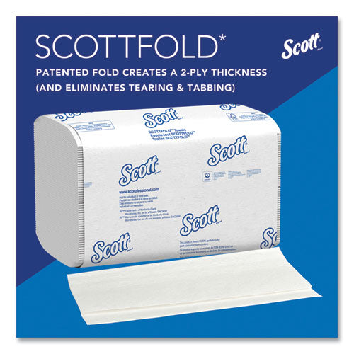 Image of Scott® 01980 Pro Scottfold Towels, 1-Ply, 9.4 x 12.4, White, 175 Towels/Pack, 25 Packs/Carton