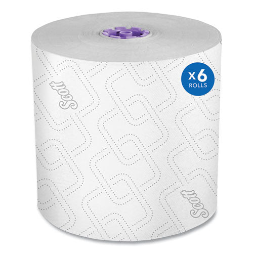 Image of Scott® 02001 Essential High Capacity Hard Roll Towel, 1-Ply, 8" x 950 ft, White, 6 Rolls/Carton