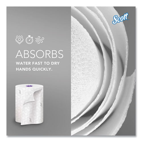 Image of Scott® 02001 Essential High Capacity Hard Roll Towel, 1-Ply, 8" x 950 ft, White, 6 Rolls/Carton