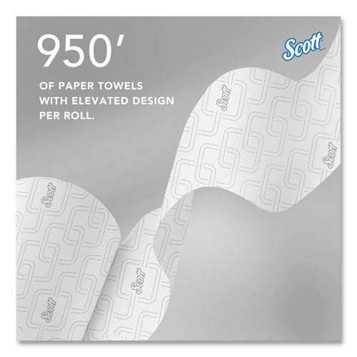 Image of Scott® 02001 Essential High Capacity Hard Roll Towel, 1-Ply, 8" x 950 ft, White, 6 Rolls/Carton
