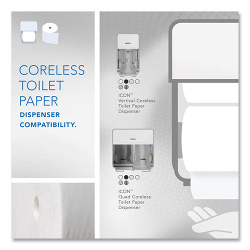 Image of Scott® 04007 Essential Coreless SRB Bathroom Tissue, Septic Safe, 2-Ply, White, 1,000 Sheets/Roll, 36 Rolls/Carton