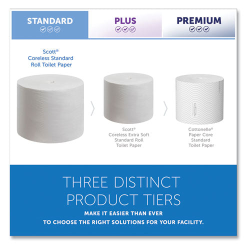 Image of Scott® 04007 Essential Coreless SRB Bathroom Tissue, Septic Safe, 2-Ply, White, 1,000 Sheets/Roll, 36 Rolls/Carton