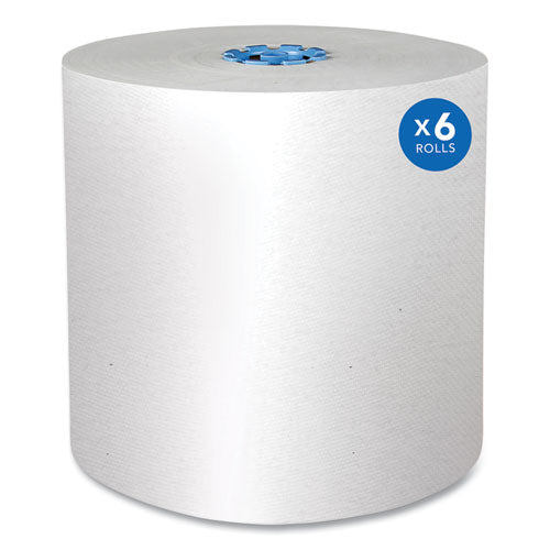 Image of Scott® 43959 Pro Hard Roll Paper Towels with Absorbency Pockets for Scott Pro Dispenser, Blue Core Only, 1-Ply, 7.5" x 900 ft, 6 Rolls/CT