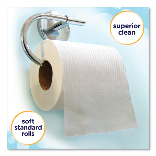 Image of Cottonelle® 12456 Clean Care Bathroom Tissue, Septic Safe, 1-Ply, White, 170 Sheets/roll, 48 Rolls/carton