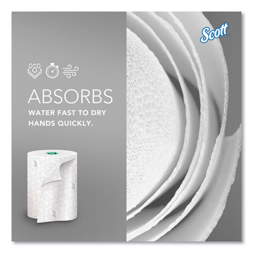 Image of Scott® 25700 Pro Hard Roll Paper Towels with Elevated Scott Design for Scott Pro Dispenser, Green Core Only, 1-Ply, 1,150 ft, 6 Rolls/CT