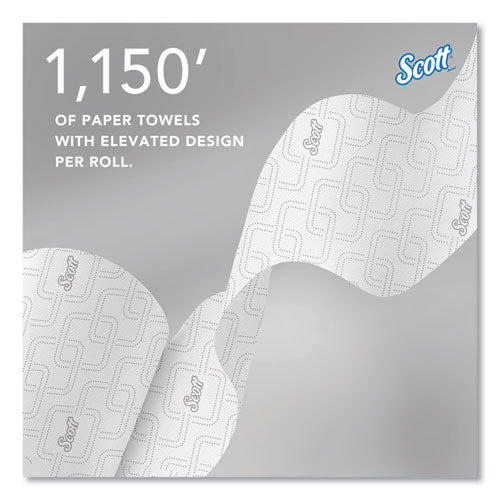 Image of Scott® 25702 Pro Hard Roll Paper Towels with Elevated Scott Design for Scott Pro Dispenser, Blue Core Only, 1-Ply, 1,150 ft, 6 Rolls/CT