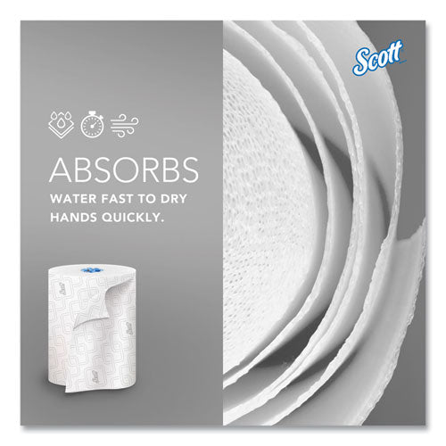 Image of Scott® 25702 Pro Hard Roll Paper Towels with Elevated Scott Design for Scott Pro Dispenser, Blue Core Only, 1-Ply, 1,150 ft, 6 Rolls/CT