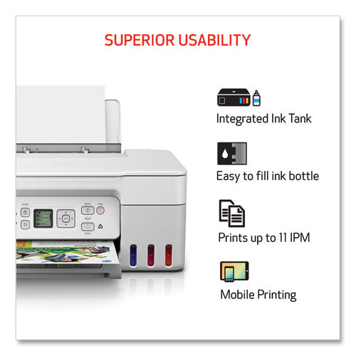 Image of Canon® 5805C022 PIXMA G3270 Wireless MegaTank All-In-One Printer, Copy/Print/Scan, White