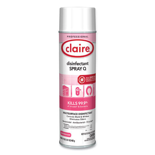 Image of Claire® CL1001 Spray Q Disinfectant, Country Fresh Scent, 17 oz Aerosol Spray, Dozen