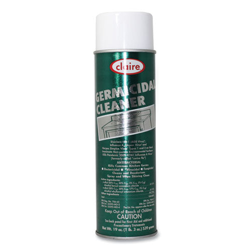 Image of Claire® CL873 Germicidal Cleaner, Floral Scent, 19 oz Aerosol Spray, Dozen