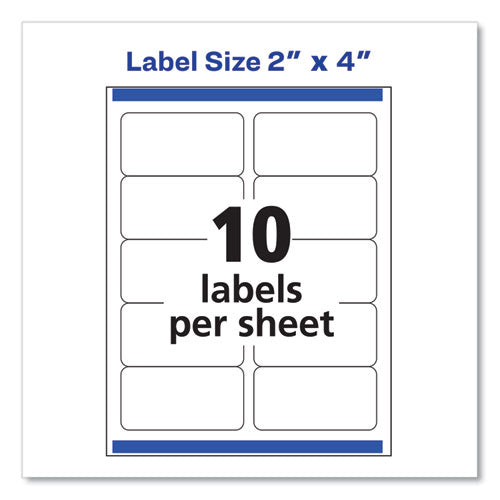 Image of Avery® 06522 Glossy Clear Easy Peel Mailing Labels W/ Sure Feed Technology, Inkjet/laser Printers, 2 X 4, Clear, 10/sheet, 10 Sheets/pack