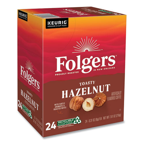 Image of Folgers® 5000363978 Toasty Hazelnut Coffee K-Cups, 24/Box