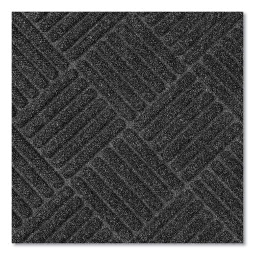 Image of Apache Mills® 60461190130000500 Ecomat Crosshatch Entry Mat, Rectangular, Charcoal Gray Crush-Resistant Ribbed Surface, 36" x 60"