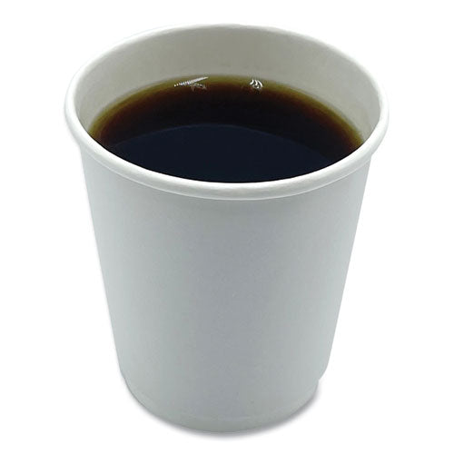 Image of Boardwalk® BWKDW8HCUP Paper Hot Cups, Double-Walled, 8 oz, White, 500/Carton