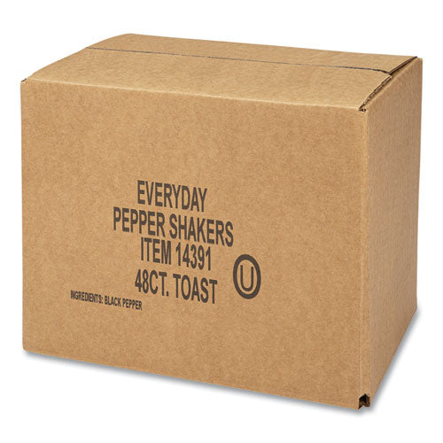 Image of Office Snax® OFX14391 Pepper Shakers, 4 oz Shakers, 48/Carton