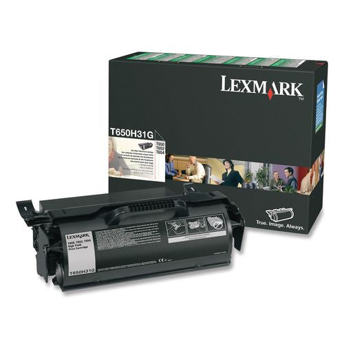 Image of Lexmark T650H31G T650h31g High-Yield Toner, 21,000 Page-Yield, Black