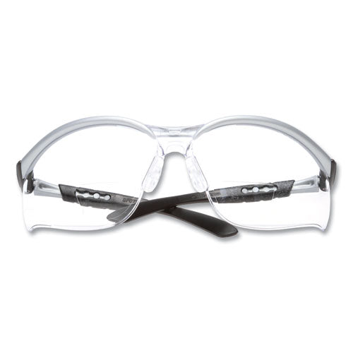 Image of 3M 11376-00000-20 BX Molded-In Diopter Safety Glasses, 2.5+ Diopter, Silver/Black Half Frame, Clear Dual Lens
