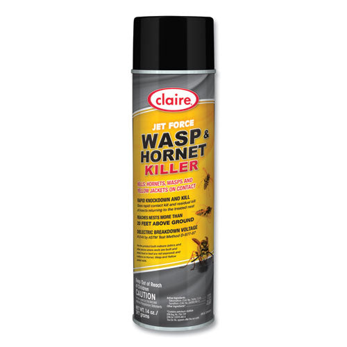 Image of Claire® CL005 Jet Force Wasp and Hornet Killer, 14 oz Aerosol Spray, 12/Carton