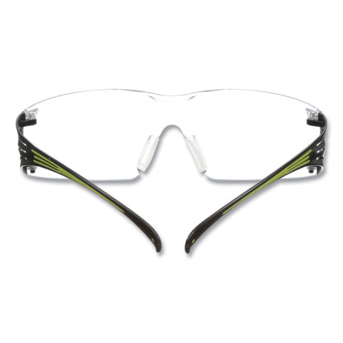 Image of 3M SF401AF SecureFit 400 Protective Eyewear, Frameless, Green Arms, Clear Single Lens