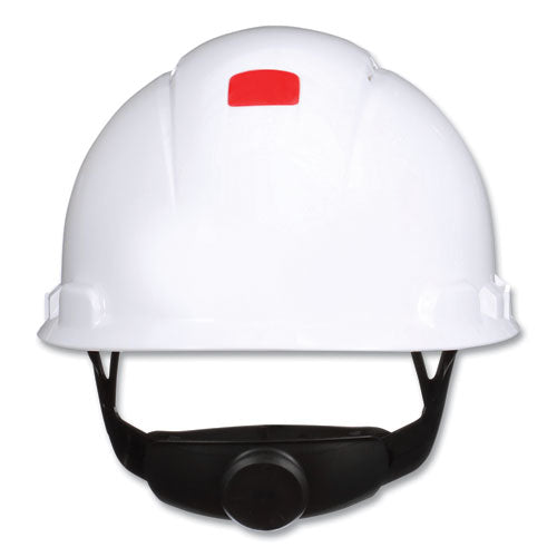 Image of 3M H-701SFV-UV SecureFit H-700 Series Hard Hat with UVicator, Front Brim, 4-Point Pressure Diffusion Ratchet, One Size Fits Most, White